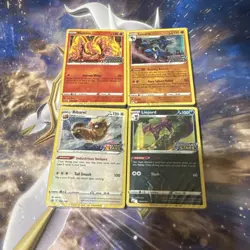 POKEMON TCG! SWSH Brilliant Stars PROMO Build Battle 4 Deck Set Moltres Lucario - Image 1