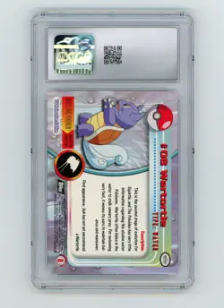 Wartortle Pokemon Topps (1999) Series 1 #8 Second Print CGC 9 MINT - Image 2