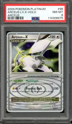2009 POKEMON PLATINUM #96 96/99 ARCEUS LVL X HOLO NM-MT PSA 8 ARCEUS TCG - Image 1