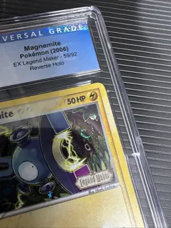 Pokemon Magnemite CGC 9.5. Ex Legend Maker - 59/92 Reverse Holo swirl on card! - Image 4