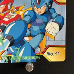 Mega MAN X Mega Mission Card 41 Zero CAPCOM BANDAI Japanese Rockman 1995 - Image 5