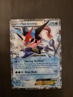 Ash-Greninja EX - XY133 Promo Card Holo Foil TCG Pokemon LP - Image 1