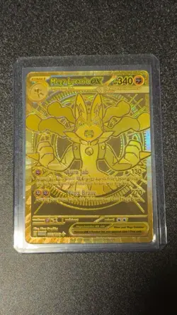 Mega Lucario EX 188/132 Mega Evolution Hyper Rare Gold Card Pokemon TCG - Image 2