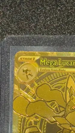 Mega Lucario EX 188/132 Mega Evolution Hyper Rare Gold Card Pokemon TCG - Image 4