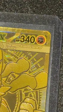 Mega Lucario EX 188/132 Mega Evolution Hyper Rare Gold Card Pokemon TCG - Image 5