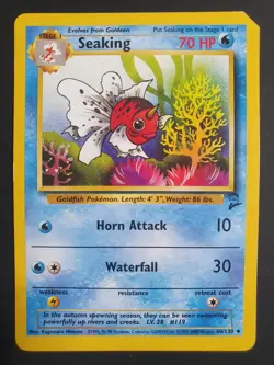 Seaking 60/130 - Base Set 2 - Pokemon Card - Factory Miscut - Excellent - Image 1