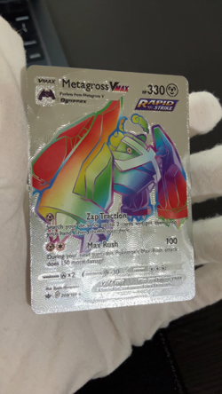 Metagross Vmax Rainbow Silver Foil Textured Display Card - Image 2