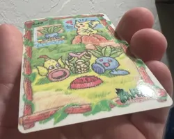 Pokemon Card Pikachu Oddish Weepinbell No. #10 Sealdass Stitch Touch Card LP - Image 3