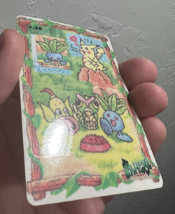 Pokemon Card Pikachu Oddish Weepinbell No. #10 Sealdass Stitch Touch Card LP - Image 4