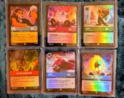 Lorcana Fabled 5 Holo 1 Base Card Lot - Image 1
