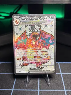 Pokemon TCG Charizard EX Sv03: Obsidian Flames Holo Ultra Rare Card 215/197 - Image 1