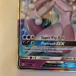 Mewtwo GX 31/68 Hidden Fates Holo Pokemon Card Near Mint - Image 5