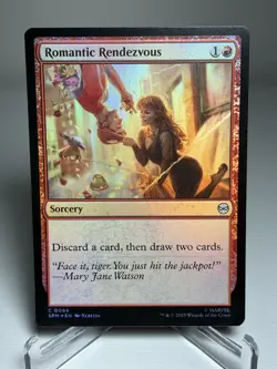 2025 MTG Spiderman Marvel Romantic Rendezvous Sorcery Foil - Image 1