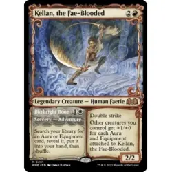 Kellan, The Fae-blooded (showcase) M/NM Magic MTG Wilds Of Eldraine - Image 1