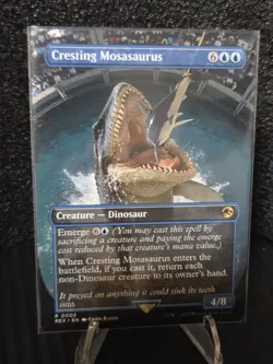Cresting Mosasaurus NM (Borderless) Universes Beyond: Jurassic World MTG - Image 1