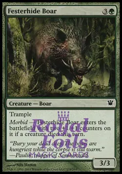 Festerhide Boar 4x FOIL ISD MTG Innistrad Common MINT green - Image 1