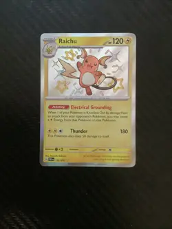 Raichu 132/091 Baby Shiny Paldean Fates Scarlet & Violet (NM) Pokemon - Image 1