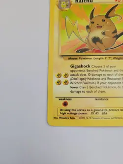 Raichu 29/62 Fossil Regular Black Star Rare Pokemon TCG Light Played - Image 4
