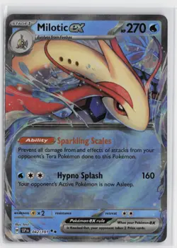 Pokemon Milotic ex - 042/191 Holo Double Rare SV08: Surging Sparks NM - Image 1