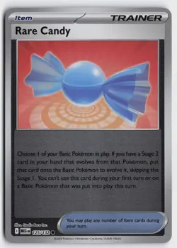 Pokemon Rare Candy - 125/132 Reverse Holo Common ME01: Mega Evolution NM - Image 1