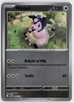 Pokemon Miltank 106/132 Reverse Holo Common ME01: Mega Evolution NM - Image 1