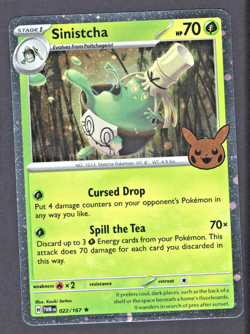 Sinistcha 22/167 | Halloween Trick Or Trade 2024 | Cosmos Holo | Pokemon (NM) - Image 1