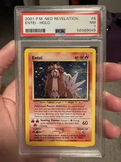 2001 POKEMON NEO REVELATION #6 ENTEI-HOLO PSA 7 - Image 1