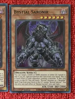 YuGiOh! 3 X Bystial Saronir - Darkwing Blast (DABL) - Super Rare - Image 5
