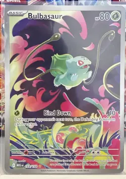 Pokemon Mega Evolution TCG Illustration Rare Holo Foil Card Bulbasaur (133/132) - Image 1