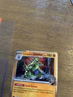 Team Rockets Tyranitar Destined Rivals Promo Card 096/182 Pokemon Center Stamped - Image 2