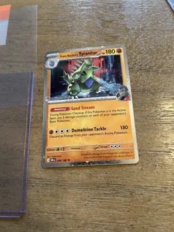 Team Rockets Tyranitar Destined Rivals Promo Card 096/182 Pokemon Center Stamped - Image 5