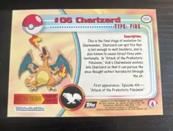 Charizard Foil 1999 Topps Pokemon TV Animation Edition Card #06 NM - Image 3