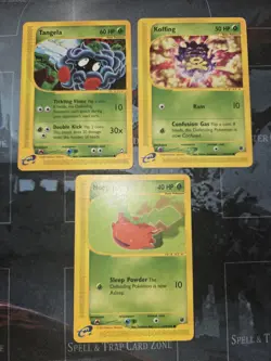 Expedition Base Set Tangela, Hoppip, Koffing 3 Card Lot Pokemon - Image 1