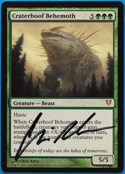 Craterhoof Behemoth Avacyn Restored NM Mythic Rare SIGNED CARD (504944) ABUGames - Image 1