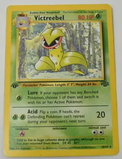 Pokemon Card Victreebel 1st Edition Jungle 1999 30/64 MP - Image 1