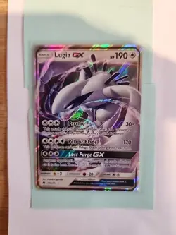 Lugia GX - 159/214 - Pokemon Lost Thunder Sun & Moon Ultra Rare Card NM - Image 1
