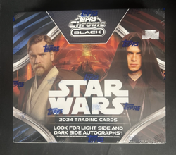 2024 Topps Star Wars Chrome Black SEALED Hobby Box Look For Autographed Cards - Image 1