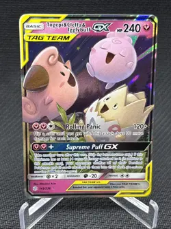 Pokemon Card - Togepi & Cleffa & Igglybuff GX 143/236 Sm-Cosmic Eclipse Holo - Image 1