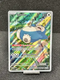 Snorlax ETB Promo Scarlet & Violet 151 Black Star Holo Card #051 Pokemon TCG - Image 1