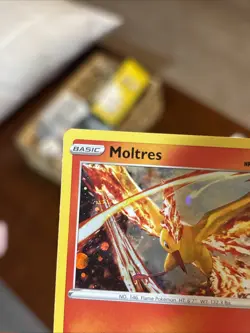 Moltres Cosmos Holo SWIRL 021/172 Brilliant Stars Pokemon Card 2022 Mint/NM - Image 2
