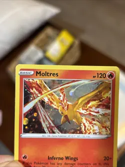 Moltres Cosmos Holo SWIRL 021/172 Brilliant Stars Pokemon Card 2022 Mint/NM - Image 3