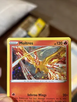 Moltres Cosmos Holo SWIRL 021/172 Brilliant Stars Pokemon Card 2022 Mint/NM - Image 4