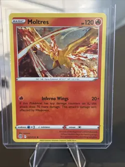 Moltres Cosmos Holo SWIRL 021/172 Brilliant Stars Pokemon Card 2022 Mint/NM - Image 5