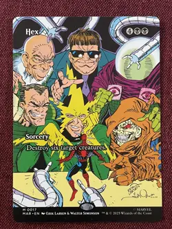 Hex #17 FULL ART NM/M MTG Spiderman Magic Card Marvel - Image 1