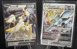 Pokemon TCG Arceus V & Arceus VSTAR Metal Cards (SET) Arceus UPC Promos - Image 1