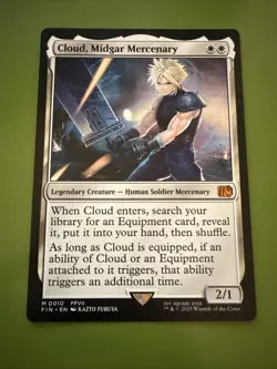 Cloud, Midgar Mercenary Final Fantasy Magic the Gathering NM M 0010 Reg - Image 2