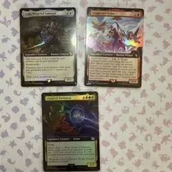 MTG Final Fantasy Cyan, Straga And Relm, Cloud Of Darkness Extended Art Foil Lot - Image 1