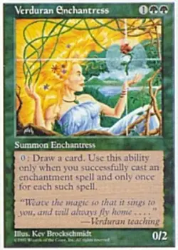 1x Verduran Enchantress Heavy Play MTG Magic - Kid Icarus - - Image 1