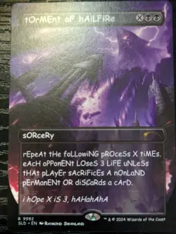 Torment Of Hailfire Borderless Non-Foil MTG Secret Lair Sans Mercy English NM - Image 1