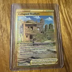 Collapsed Stadium 215/196 Lost Origin Full Art Secret Rare Holo Pokemon Card NM - Image 1